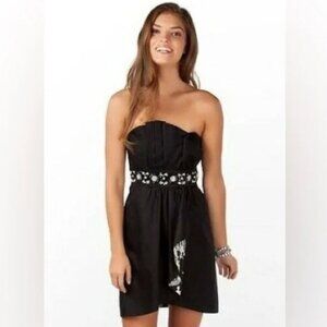 Lilly Pulitzer Crystal Black Late Night Toile Underlay Beaded Dress NWT Size 4
